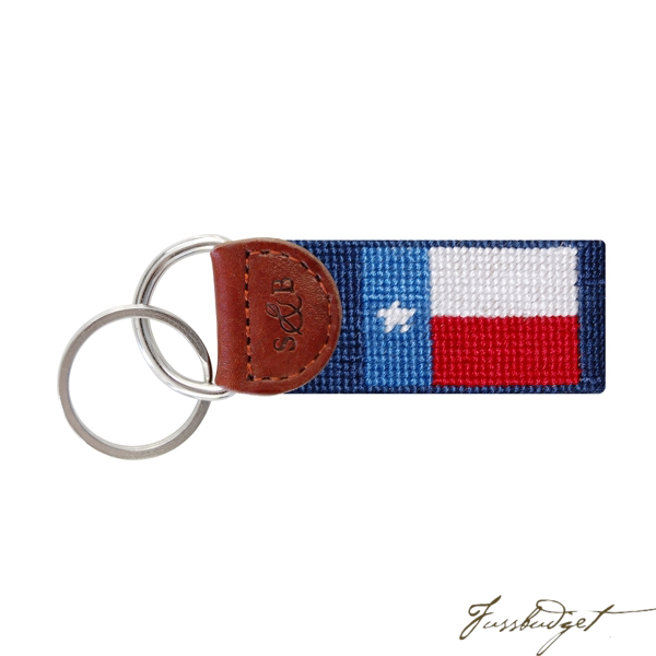 Texas Flag Needlepoint Key Fob-Fussbudget.com