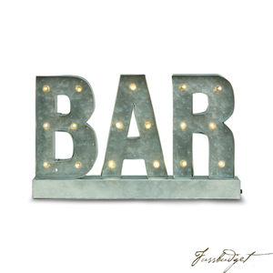Bar Sign, LED Lighted, Wall Mountable.-Fussbudget.com