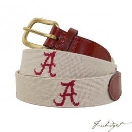 Khaki University of Alabama Needlepoint Belt