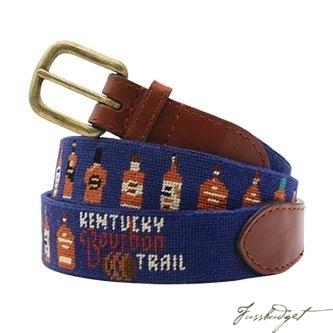 Kentucky Bourbon Trail Bottles Needlepoint Belt