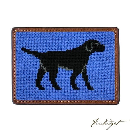 Black Lab Needlepoint Card Wallet