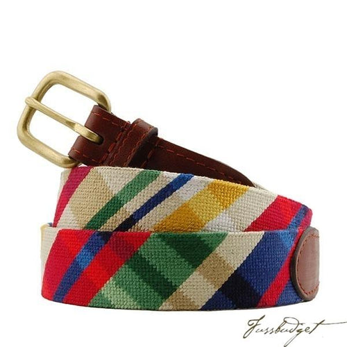 Madras Needlepoint Belt