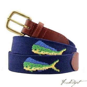 Mahi Mahi Needlepoint Belt