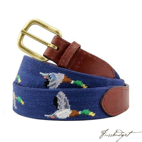 Mallard (Classic Navy) Needlepoint Belt