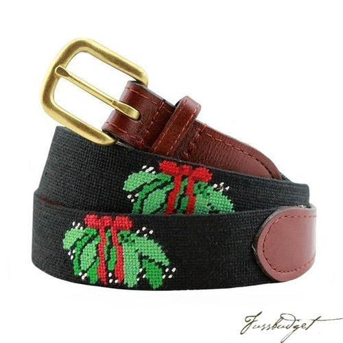 Mistletoe Needlepoint Belt