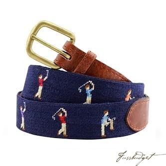 Mulligan (Dark Navy) Needlepoint Belt