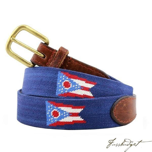 Ohio State Flag Needlepoint Belt