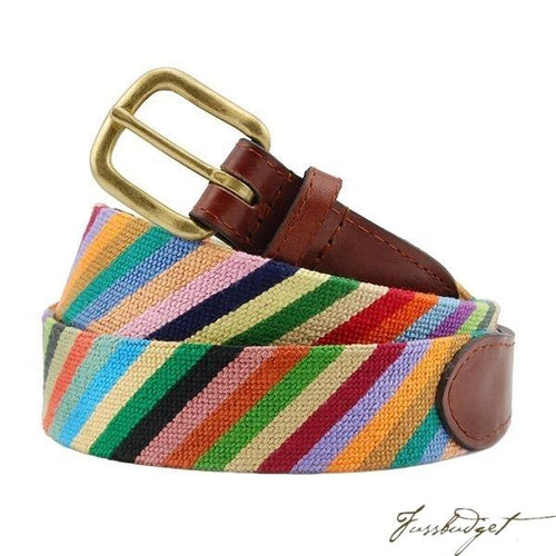 Parsons Stripe Needlepoint Belt