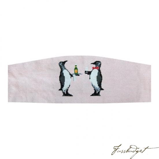 Penguins (Pale Pink) Needlepoint Cummerbund