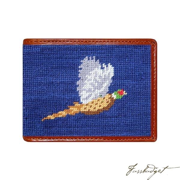 Pheasant Needlepoint Bi-Fold Wallet