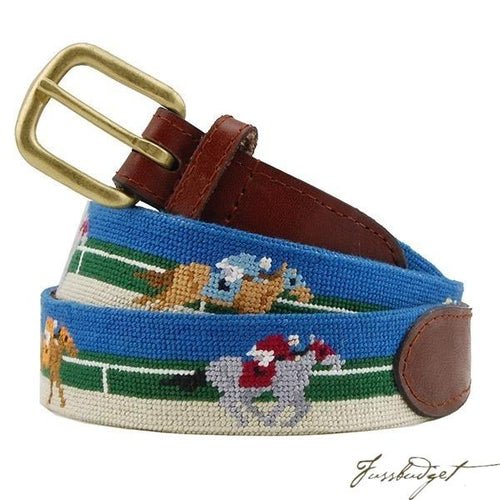 Race Horse Needlepoint Belt