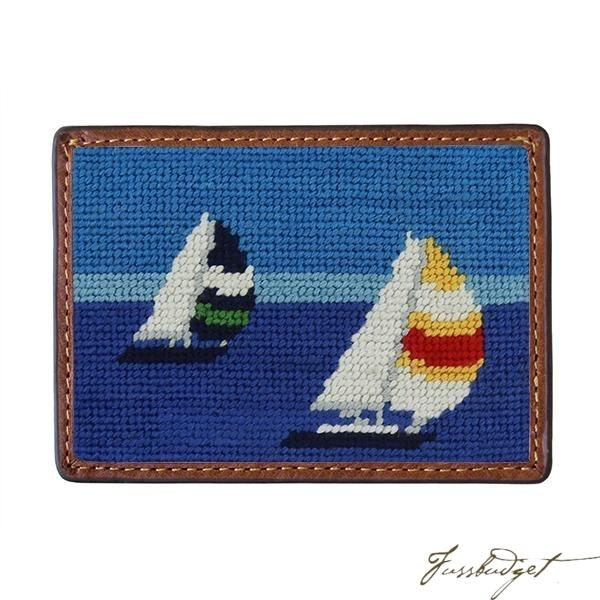 Regatta Needlepoint Card Wallet