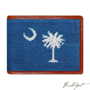 South Carolina Flag Needlepoint Bi-Fold Wallet
