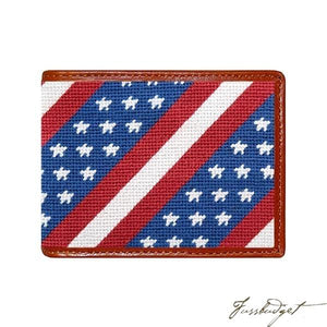 Star Spangled Banner Needlepoint Bi-Fold Wallet