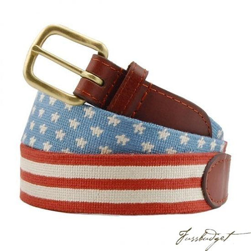 Stars and Stripes Needlepoint Belt