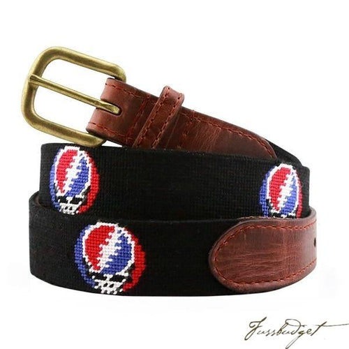 Steal Your Face (Black) Needlepoint Belt