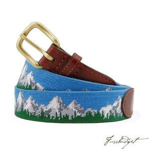 Tetons Needlepoint Belt