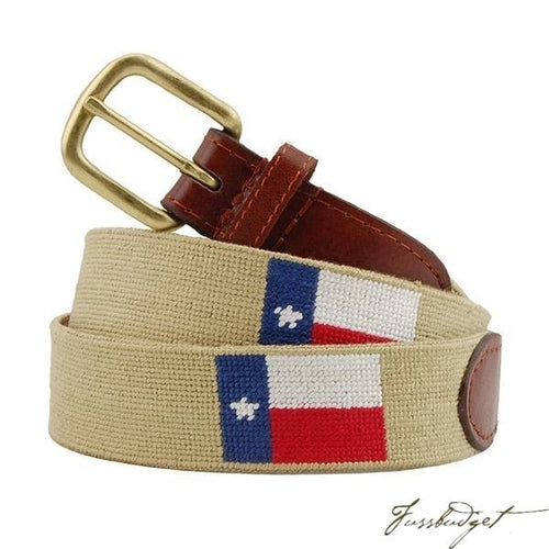 Texas Flag (Dark Khaki) Needlepoint Belt