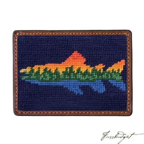 Lake Trout Needlepoint Card Wallet