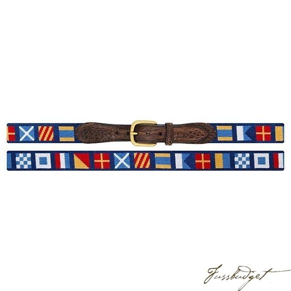 W. Kleinberg x Smathers & Branson Dark n' Stormy Needlepoint Belt